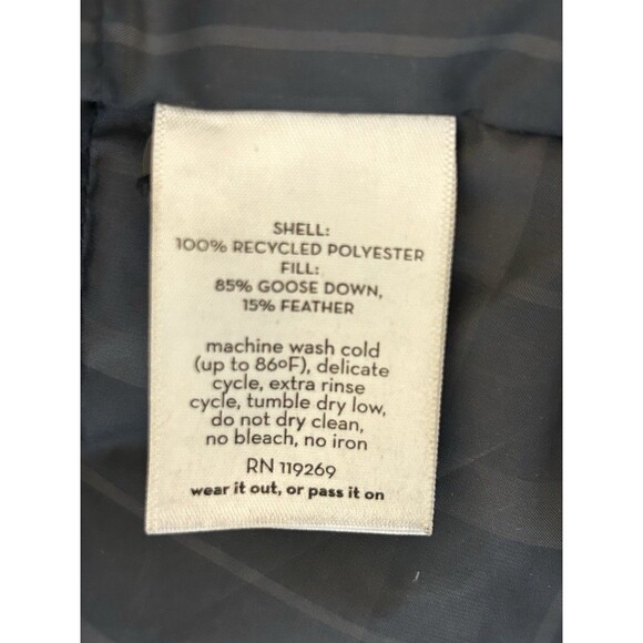 NAU‎ Womens S Goose Down Feather Gray Canvas Collared Zipped Jacket - Picture 5 of 10